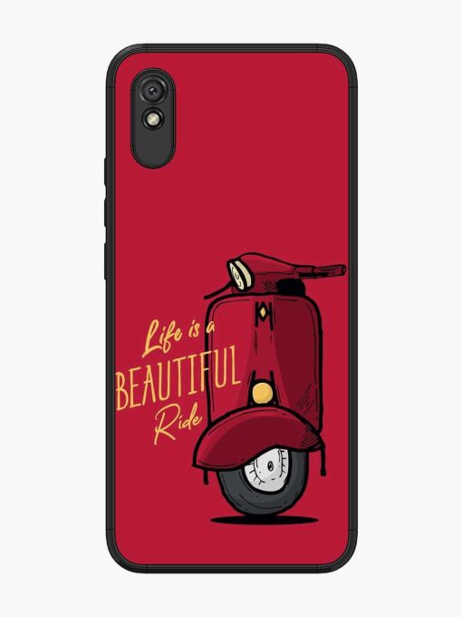 Life Is Beautiful Rides Glossy Metal Phone Cover for Xiaomi Redmi 9A Zapvi