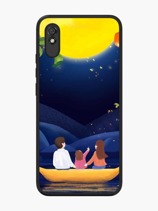 Happy Family And Beautiful View Glossy Metal Phone Cover for Xiaomi Redmi 9A Zapvi