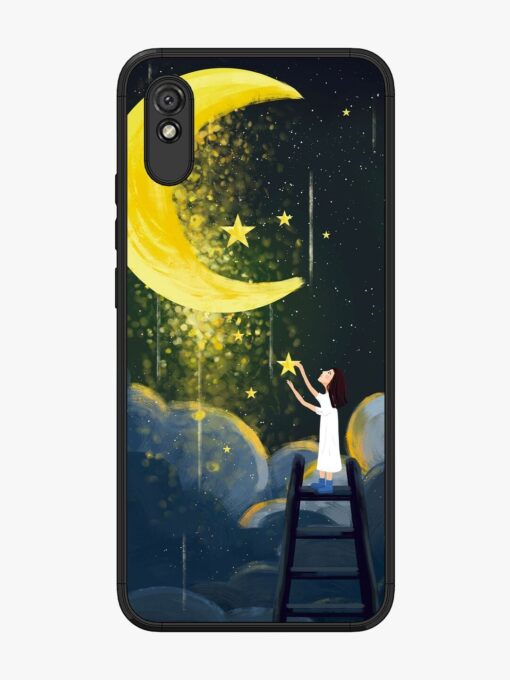 Moonlight Healing Night Illustration Glossy Metal TPU Phone Cover for Xiaomi Redmi 9A