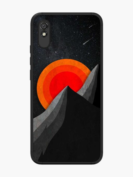 Black Mountain Glossy Metal Phone Cover for Xiaomi Redmi 9A Zapvi