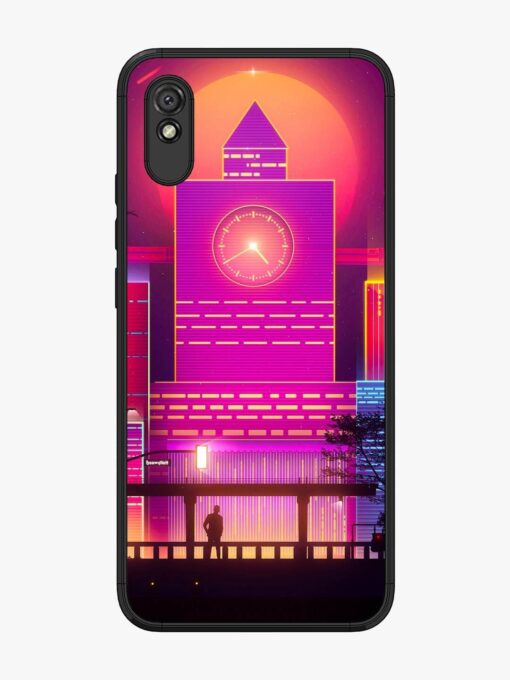 Clock Tower Glossy Metal TPU Phone Cover for Xiaomi Redmi 9A