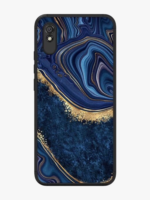 Abstract Background Blue Glossy Metal TPU Phone Cover for Xiaomi Redmi 9A Zapvi