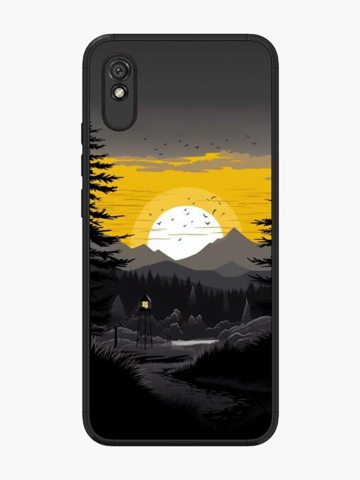 Sunset Vector Glossy Metal Phone Cover for Xiaomi Redmi 9A