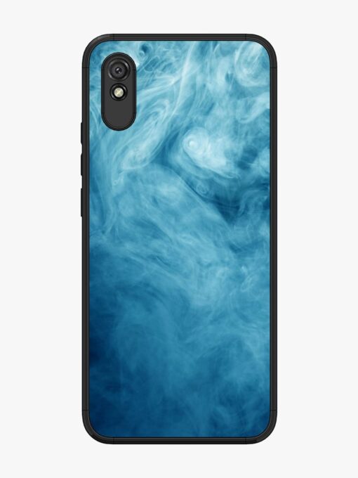 Blue Smoke Art Glossy Metal Phone Cover for Xiaomi Redmi 9A