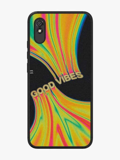 Good Vibes Glossy Metal Phone Cover for Xiaomi Redmi 9A Zapvi