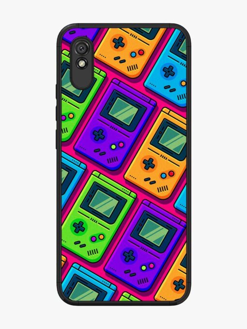 Game Seamless Pattern Glossy Metal Phone Cover for Xiaomi Redmi 9A Zapvi