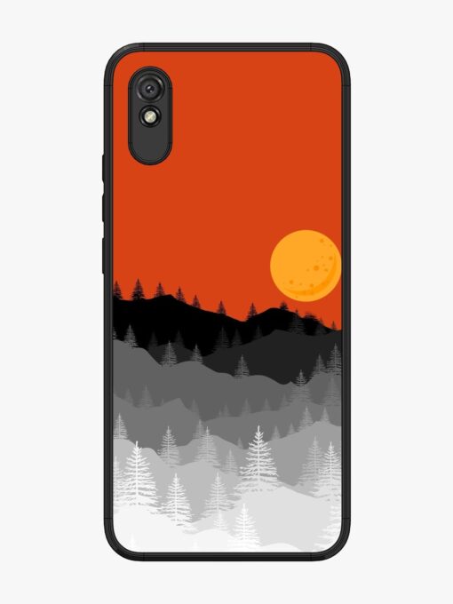 Mountain Lofi Sun Glossy Metal Phone Cover for Xiaomi Redmi 9A Zapvi