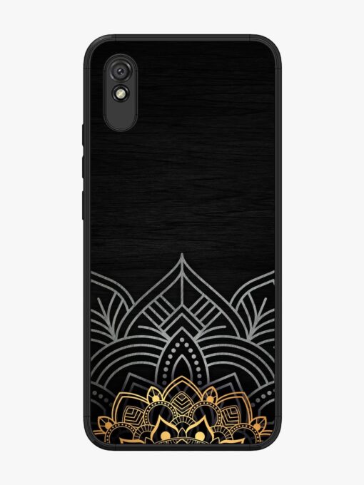 Decorative Golden Pattern Glossy Metal Phone Cover for Xiaomi Redmi 9A Zapvi