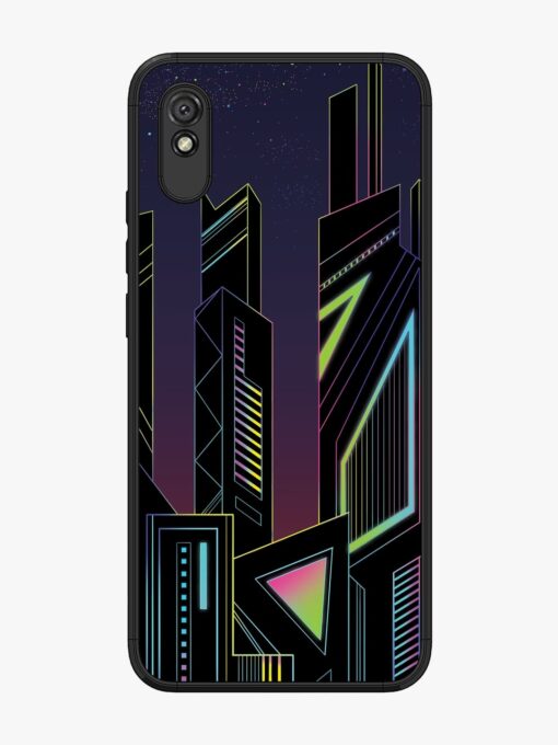 Neon Dreamscape Glossy Metal Phone Cover for Xiaomi Redmi 9A Zapvi