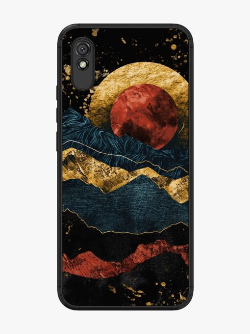 Gold Painting View Glossy Metal Phone Cover for Xiaomi Redmi 9A Zapvi