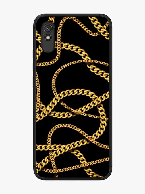 Decorative Golde Chain Glossy Metal Phone Cover for Xiaomi Redmi 9A