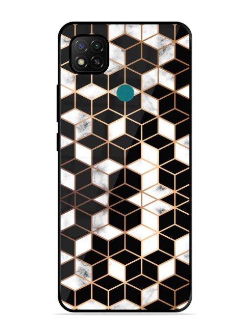 Vector Marble Texture Glossy Metal Phone Cover for Xiaomi Redmi 9 Activ Zapvi