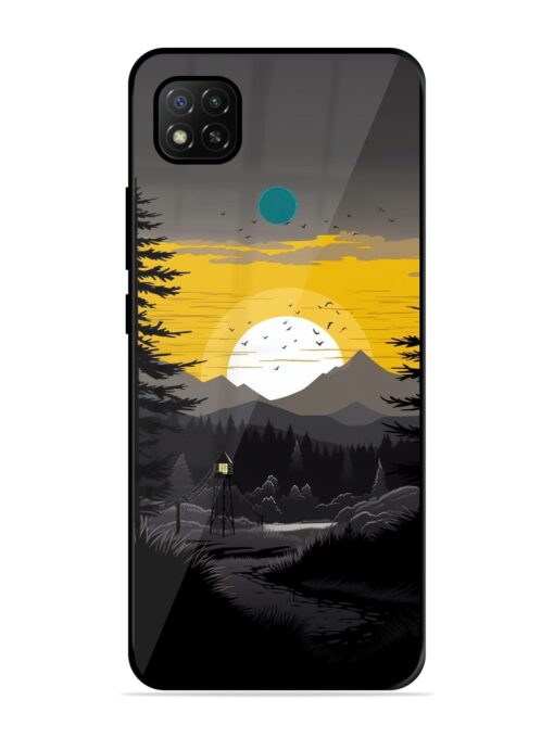 Sunset Vector Glossy Metal Phone Cover for Xiaomi Redmi 9 Activ Zapvi