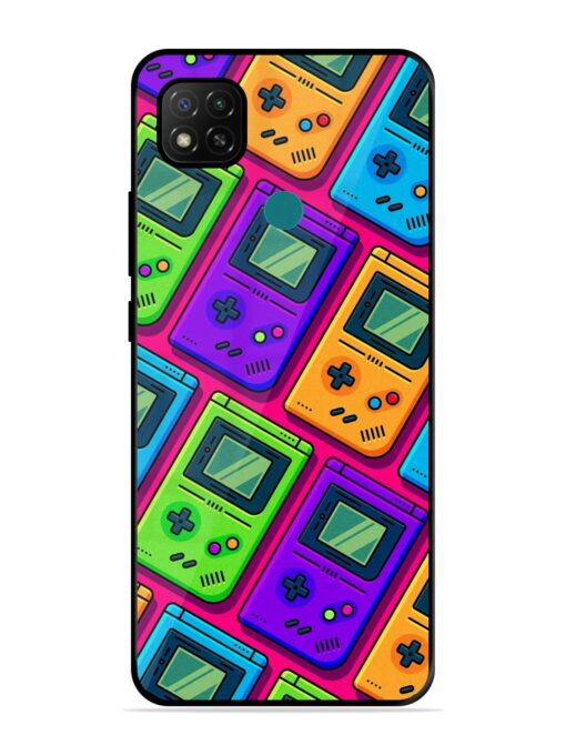 Game Seamless Pattern Glossy Metal Phone Cover for Xiaomi Redmi 9 Activ Zapvi