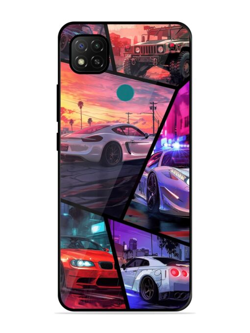 Ride In Pixels Glossy Metal Phone Cover for Xiaomi Redmi 9 Activ Zapvi