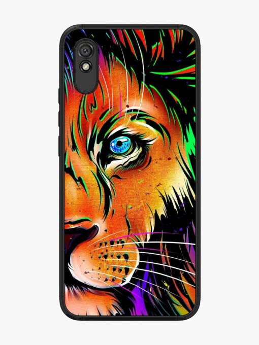 Colorful Lion Design Glossy Metal TPU Phone Cover for Xiaomi Redmi 9I