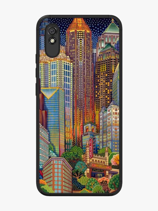 Cityscapes Art Glossy Metal Phone Cover for Xiaomi Redmi 9I