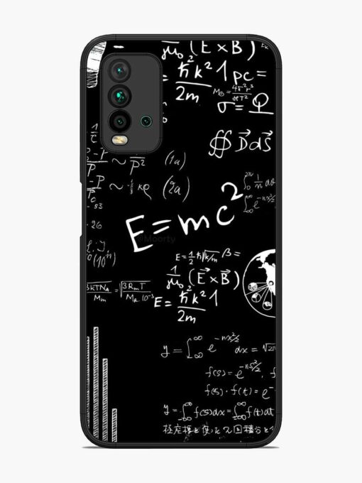 E=Mc2 Mass?Energy Equivalence Glossy Metal Phone Cover for Xiaomi Redmi 9 Power Zapvi