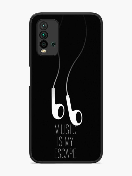 Music Is My Escape Glossy Metal Phone Cover for Xiaomi Redmi 9 Power Zapvi