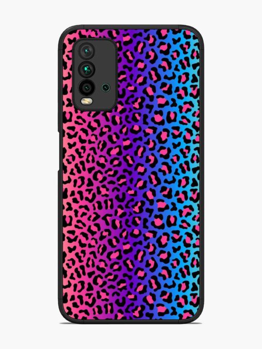 Colorful Leopard Seamless Glossy Metal Phone Cover for Xiaomi Redmi 9 Power Zapvi