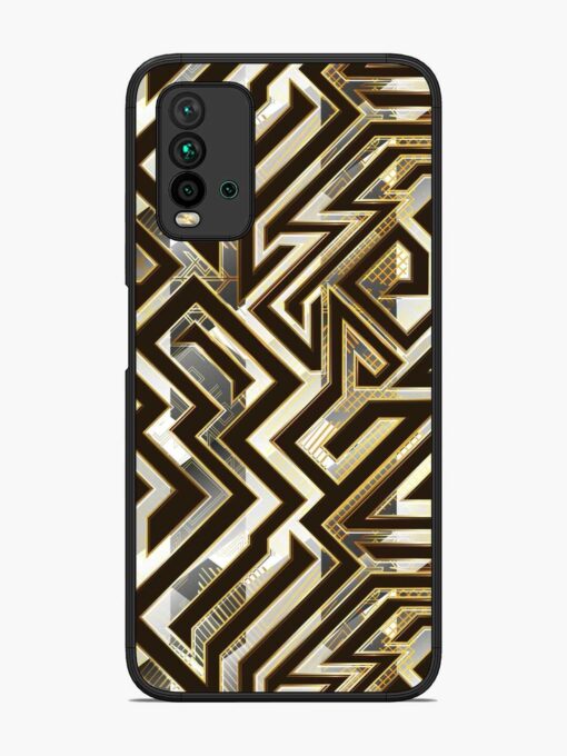 Technology Geometric Seamless Glossy Metal Phone Cover for Xiaomi Redmi 9 Power