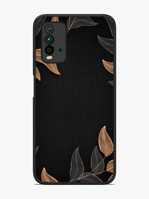 Foliage Art Glossy Metal Phone Cover for Xiaomi Redmi 9 Power