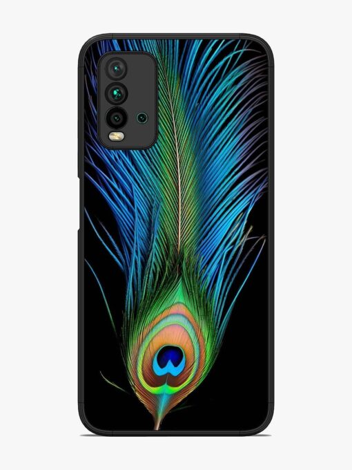 Peacock Feather Glossy Metal TPU Phone Cover for Xiaomi Redmi 9 Power