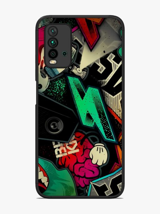 Graffiti Art Glossy Metal Phone Cover for Xiaomi Redmi 9 Power Zapvi