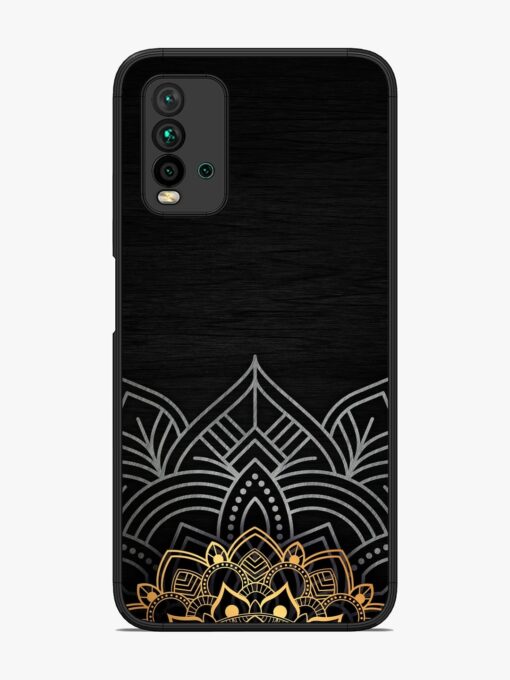 Decorative Golden Pattern Glossy Metal Phone Cover for Xiaomi Redmi 9 Power