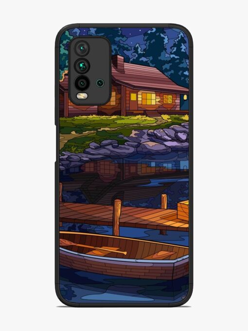 Village Night Scene Glossy Metal Phone Cover for Xiaomi Redmi 9 Power