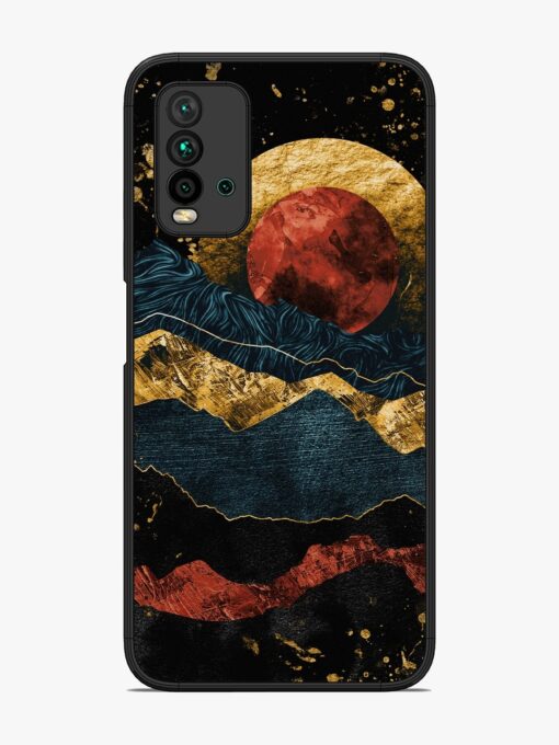 Gold Painting View Glossy Metal Phone Cover for Xiaomi Redmi 9 Power