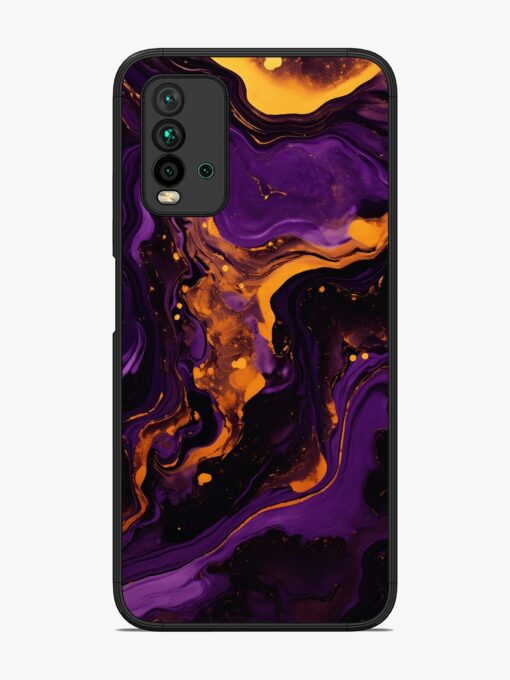 Painting Of A Purple Glossy Metal Phone Cover for Xiaomi Redmi 9 Power Zapvi