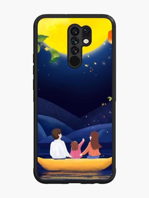 Happy Family And Beautiful View Glossy Metal Phone Cover for Xiaomi Redmi 9 Prime Zapvi