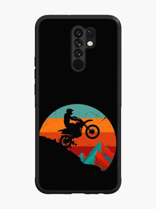 Mountain Bike Glossy Metal Phone Cover for Xiaomi Redmi 9 Prime Zapvi