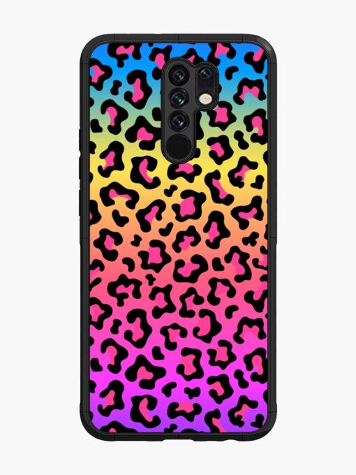 Neon Rainbow Colored Glossy Metal Phone Cover for Xiaomi Redmi 9 Prime Zapvi