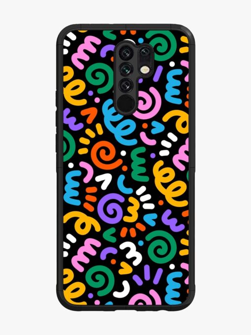 Colorful Seamless Vector Glossy Metal Phone Cover for Xiaomi Redmi 9 Prime Zapvi