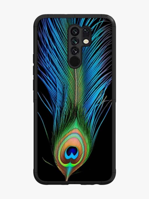 Peacock Feather Glossy Metal TPU Phone Cover for Xiaomi Redmi 9 Prime Zapvi