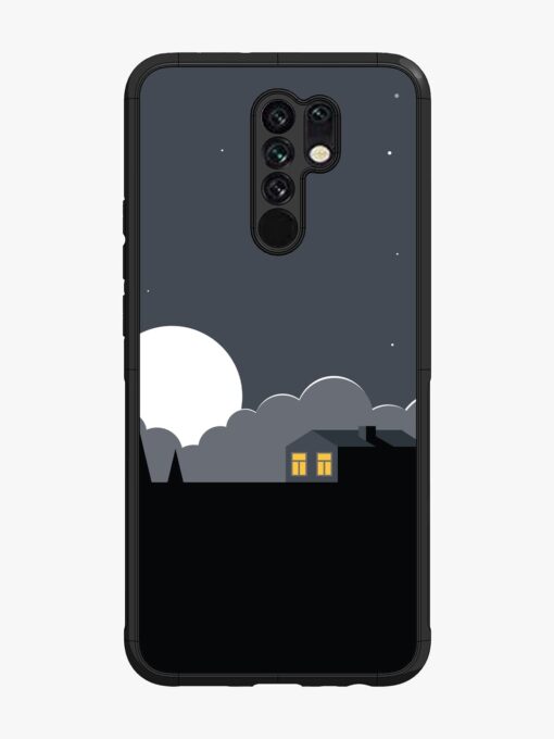 Full Moon Vector Art Glossy Metal Phone Cover for Xiaomi Redmi 9 Prime Zapvi