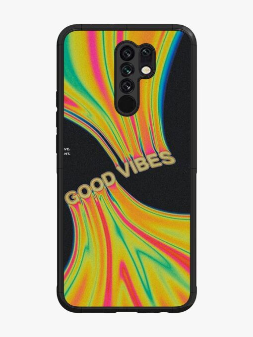 Good Vibes Glossy Metal Phone Cover for Xiaomi Redmi 9 Prime Zapvi