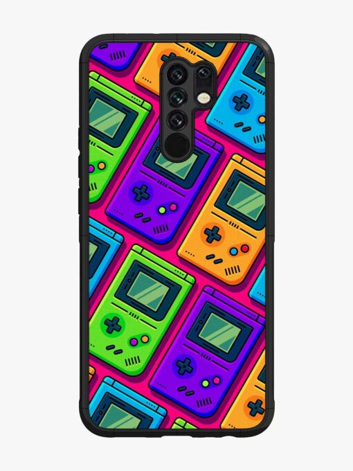 Game Seamless Pattern Glossy Metal Phone Cover for Xiaomi Redmi 9 Prime Zapvi