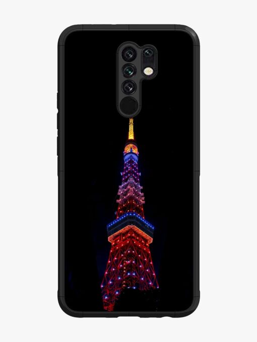 Eiffel Tower Night View Glossy Metal Phone Cover for Xiaomi Redmi 9 Prime