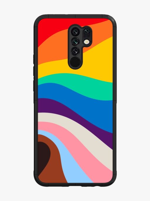 Minimal Pride Art Glossy Metal Phone Cover for Xiaomi Redmi 9 Prime Zapvi