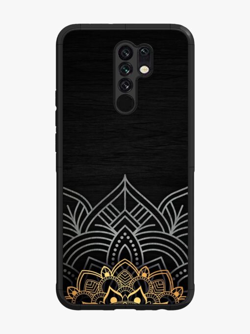 Decorative Golden Pattern Glossy Metal Phone Cover for Xiaomi Redmi 9 Prime Zapvi