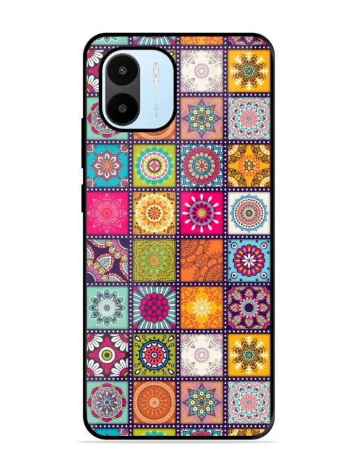 Seamless Pattern Vintage Glossy Metal Phone Cover for Xiaomi Redmi A1 (2022) Zapvi