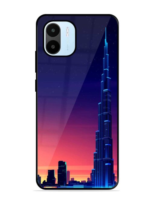 Burj Khalifa Abstract Glossy Metal Phone Cover for Xiaomi Redmi A1 (2022)