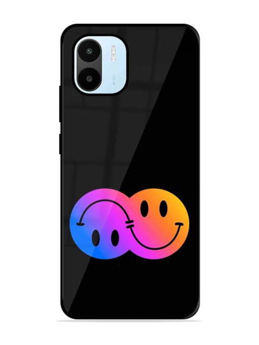 Gradient Smile Art Glossy Metal TPU Phone Cover for Xiaomi Redmi A1 (2022)