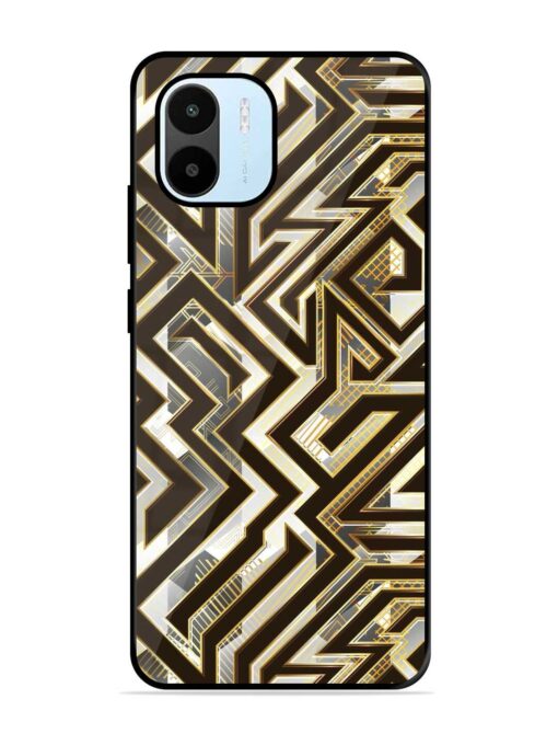 Technology Geometric Seamless Glossy Metal Phone Cover for Xiaomi Redmi A1 (2022)