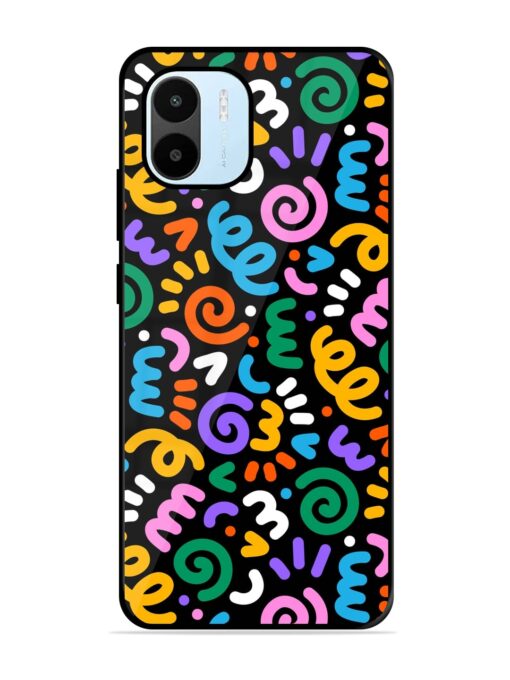 Colorful Seamless Vector Glossy Metal Phone Cover for Xiaomi Redmi A1 (2022)