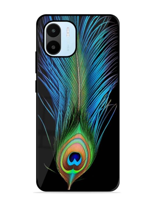 Peacock Feather Glossy Metal TPU Phone Cover for Xiaomi Redmi A1 (2022)