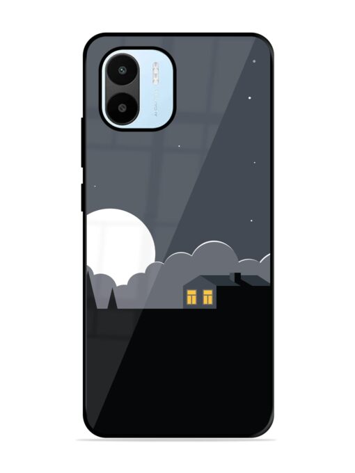 Full Moon Vector Art Glossy Metal Phone Cover for Xiaomi Redmi A1 (2022)